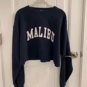 brandy melville malibu cropped sweatshirt